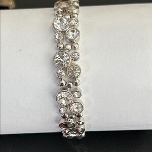 Silver Crystal Multi-Stone Bracelet